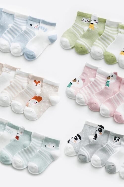 5Pairs/lot 0-3Y Infant Baby Socks Bab...