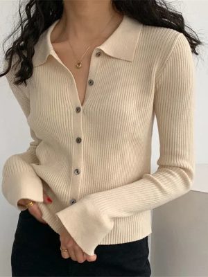 Women Korean Spring Knitted Jacket Sp...