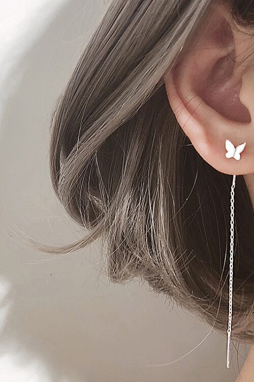 Long Tassel Butterfly Drop Earrings S...