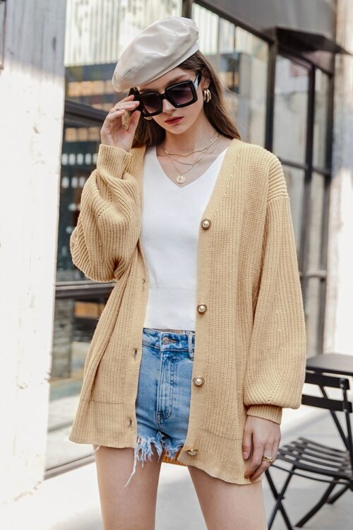 Women Casual Long Knitted Cardigan 2023 Spring Fashion Outfits