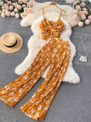 Women Sexy Printed 2 Piece Set Beach ...