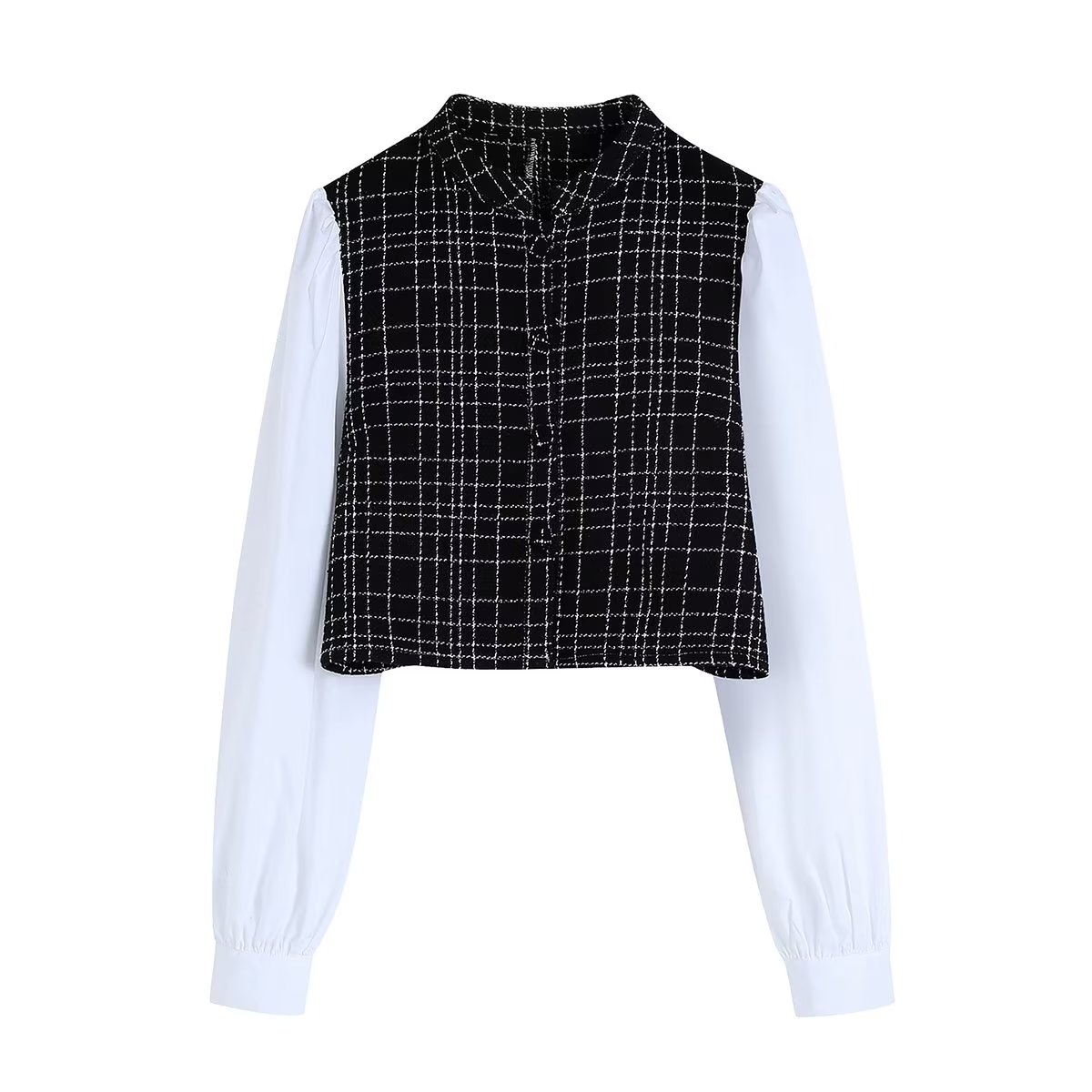 Black and White Patchwork Shirt
