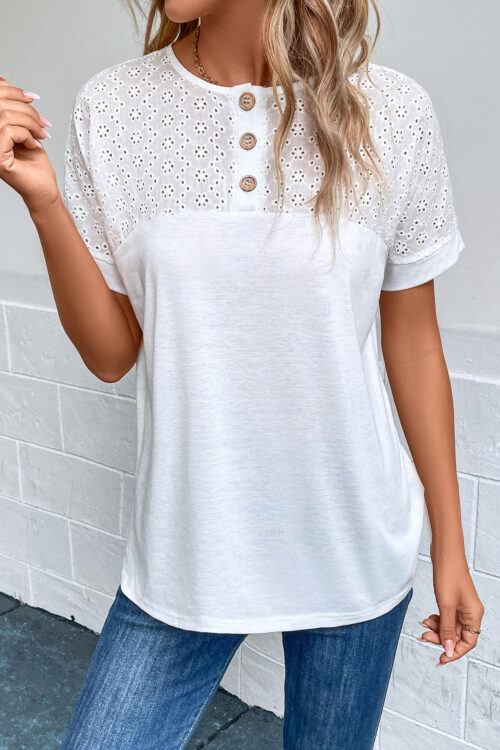 Casual Loose White Spring Summer T Sh...