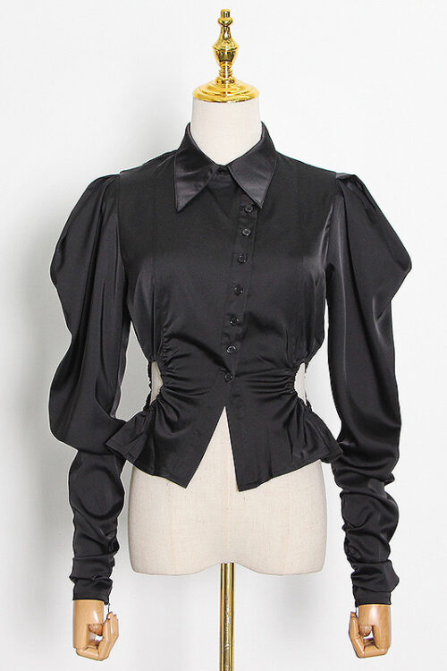 Autumn Retro Lapels Long Sleeve Sexy ...