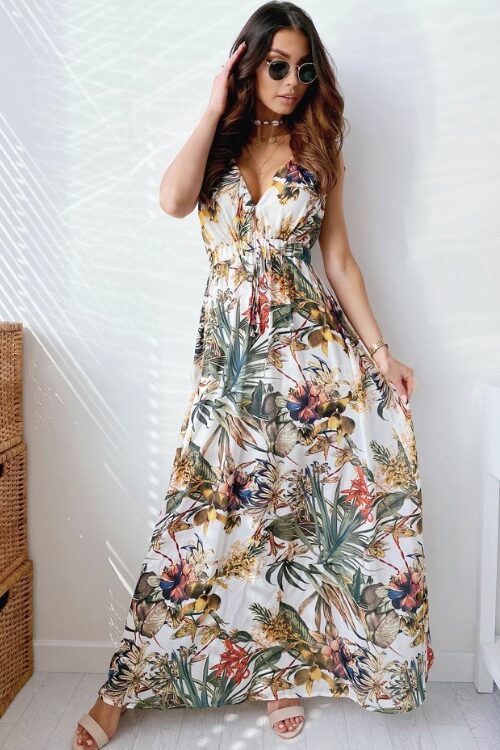 Popular Summer Printed Lace up Dress ...