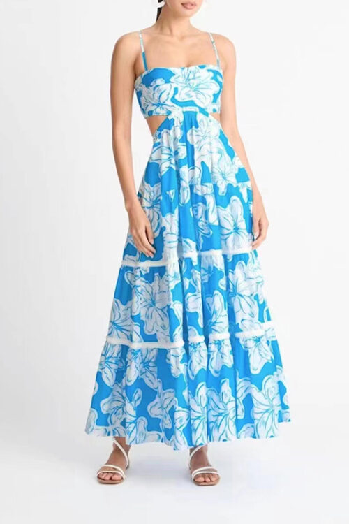 French Printed Cami Dress Spring Summ...