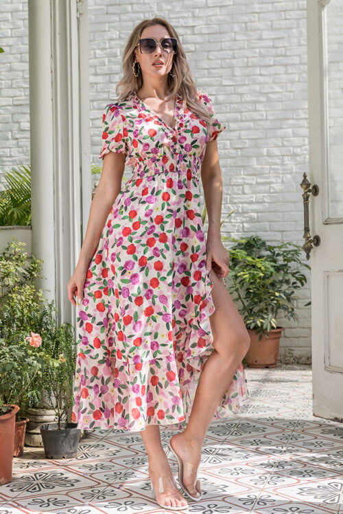 Printing Flowy Dress Summer Women Clo...