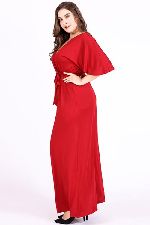 Plus Size Women   Red Formal Dress De...
