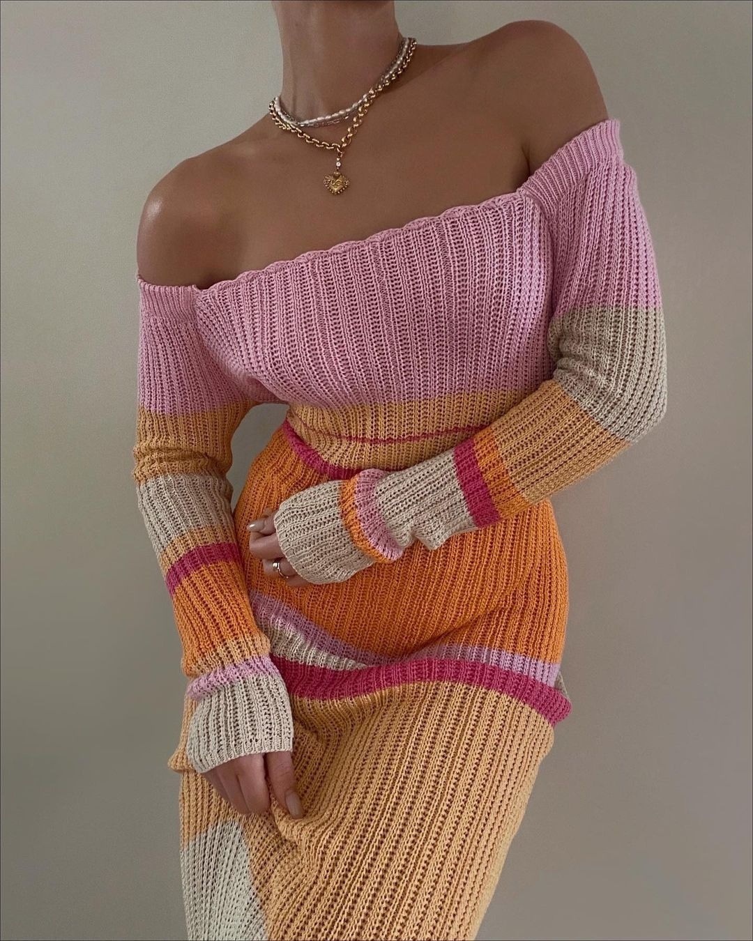 Orange Pink Stripes