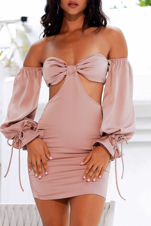 Sexy off the Shoulder Hollow Out Cuto...