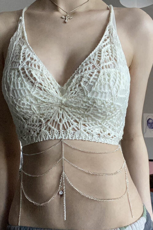 Sexy Solid Color Mesh See Through Cha...