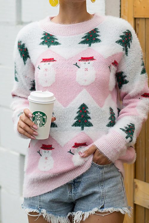 Autumn Winter Christmas Series Knitted Sweater Christmas Pullover