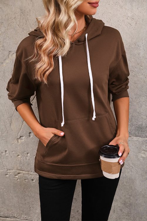 Women Wear Solid Color Long Sleeved S...