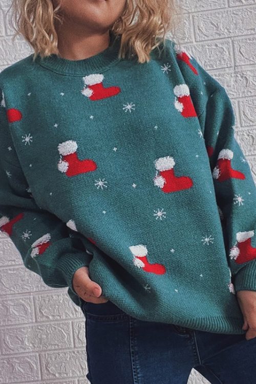 Autumn Winter round Neck Long-Sleeved Year Christmas Sweater