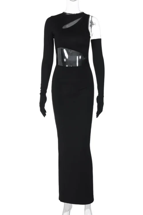 Maxi Mystique, Sleek Asymmetric Dress...