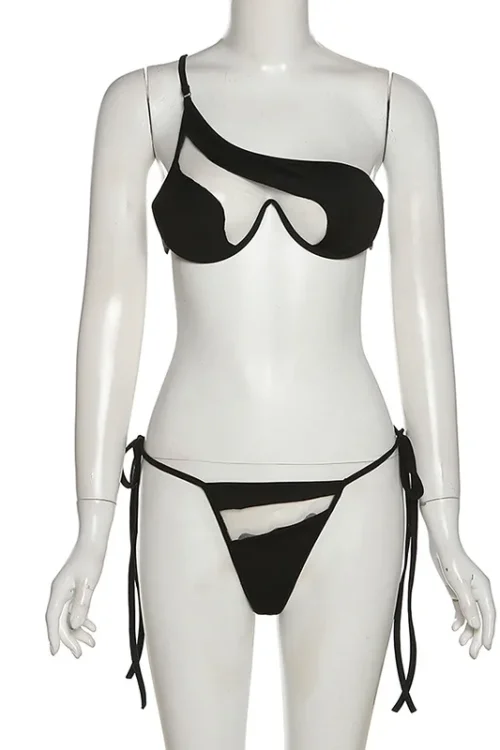 Sexy Cut Out Bikini Set – Mesh, See-Through Beachwear, Summer Holiday Fashion