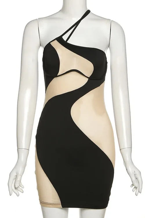 Sexy Mesh Cut-Out Mini: Cryptographic...