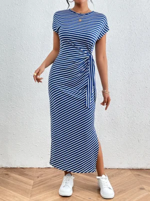 Summer Striped Maxi Dress – Cas...