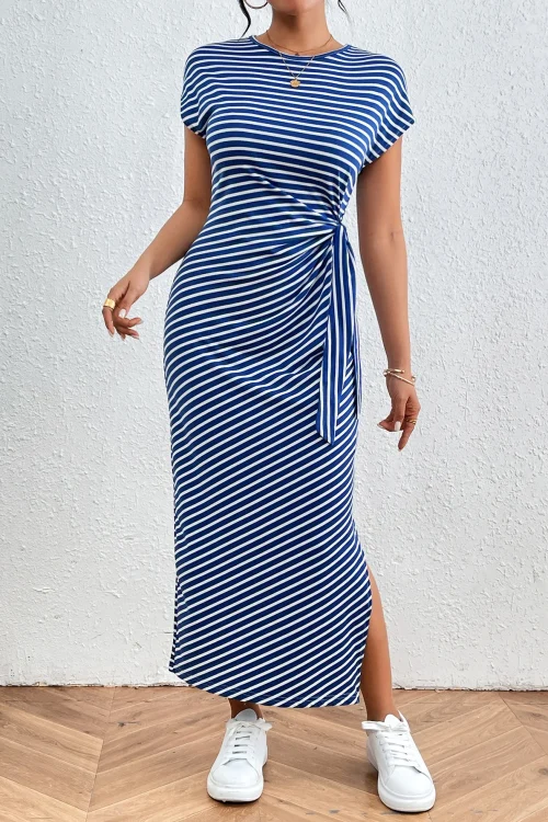 Summer Striped Maxi Dress – Cas...