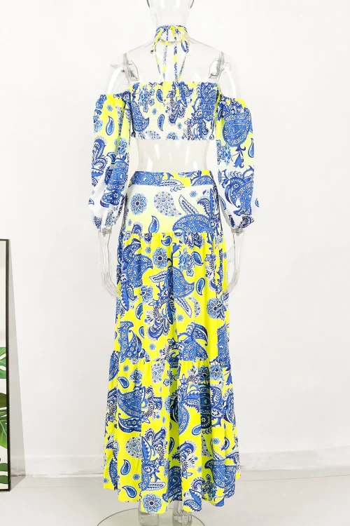 2024 Summer Two-Piece Maxi Dress: Hal...