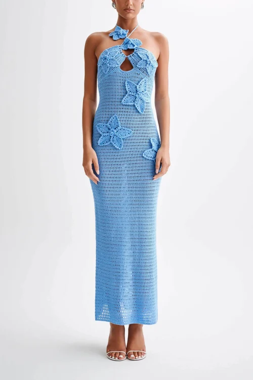 Knit Long Dress Women 2024: Elegant 3...