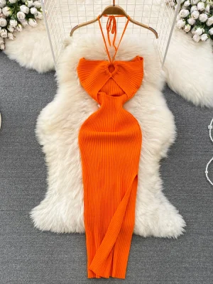 Chic Sexy Split Bodycon Dress –...