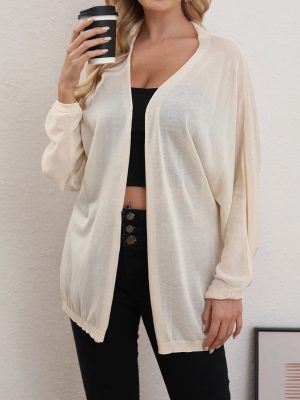 Women’s Thin Knitted Cardigan – Casual Sweater Coat