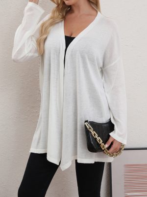 Women’s Knitted Cardigan – Daily Casual Thin Sweater