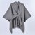 Monochrome Tassel Strap Shawl Gray