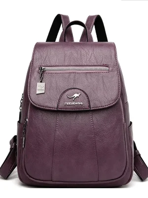 Soft Leather Backpack – 5-Color...