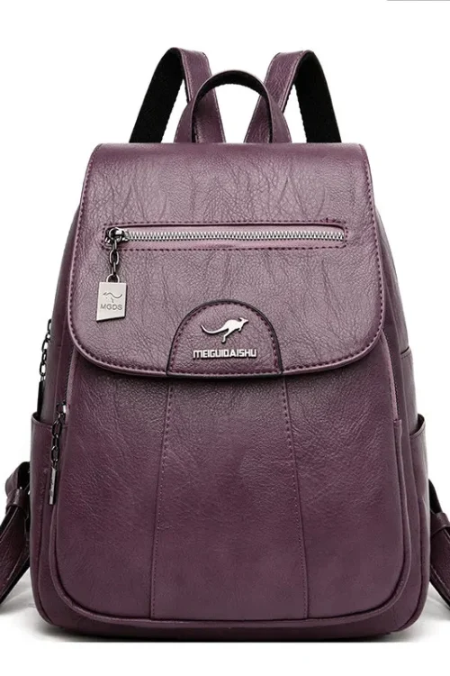 Soft Leather Backpack – 5-Color...