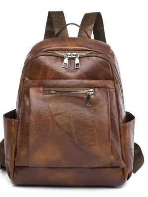 High-Quality Leather Backpack –...