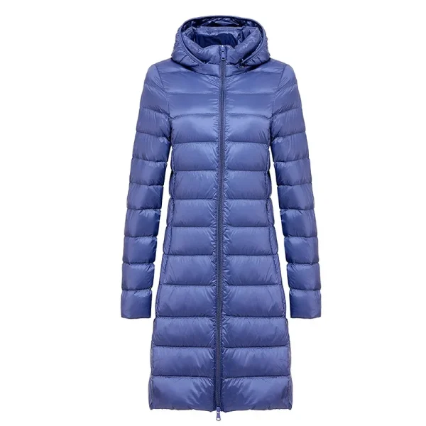 2024 Plus Size Women's Long Puffer Jacket – Ultra Lightweight, Packable, with Detachable Hood - Image 5