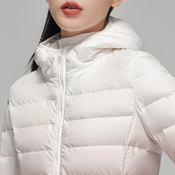 2024 Women's Gradient Puffer Jacket – Hooded, Slim Fit, Ultra Lightweight & Warm - Image 6