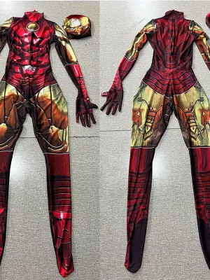 Iron Man Superhero Costume – Halloween Zentai Bodysuit for Adults