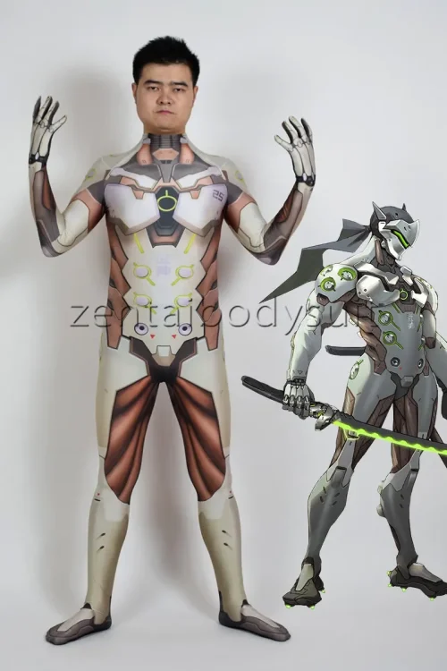 Genji Cosplay 3D Printed Bodysuit – Multi-size Halloween Costume