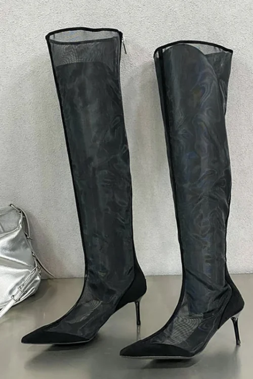 Sexy Pointed Toe Thigh High Boots &#8...