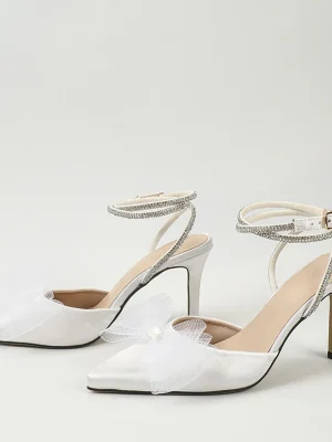 Elegant White Butterfly Heels –...