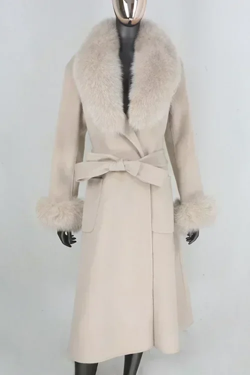 2024 Women’s Cashmere Wool Coat...