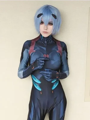 Ayanami Rei Plugsuit Costume – Halloween Anime Zentai Bodysuit for Women & Kids