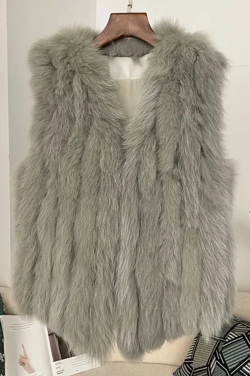 2024 Women’s Real Fox Fur Vest ...