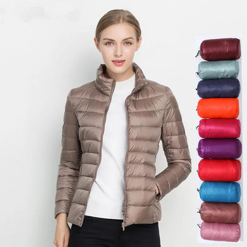 15-Color Women’s Spring Puffer Jacket – Ultra Lightweight, Slim Fit, 5XL, Korean Style