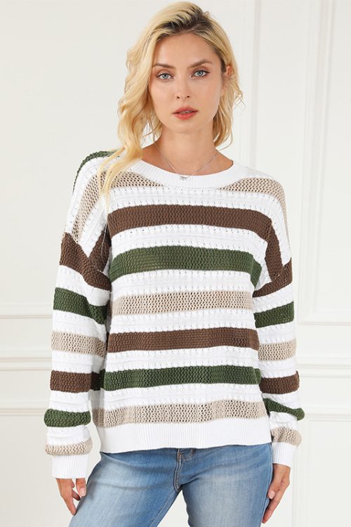 Loose Round Neck Woolen Sweater &#821...