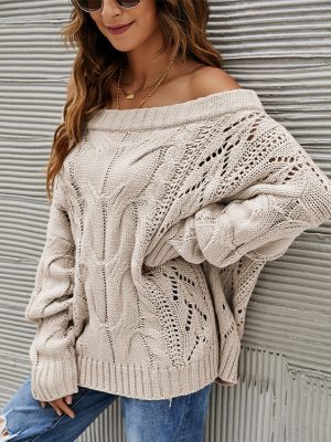 Plus Size Off-Shoulder Loose Sweater