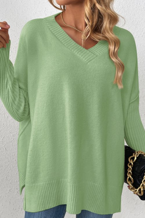 Women’s Casual V-Neck Stitching...