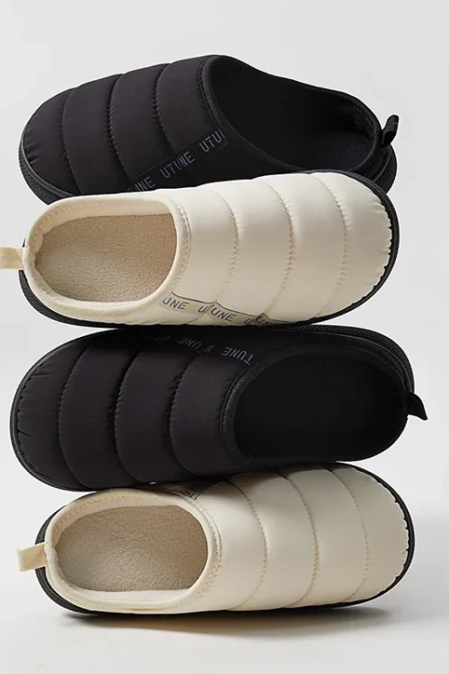 Men’s Puffy Bread Slippers – Wint...