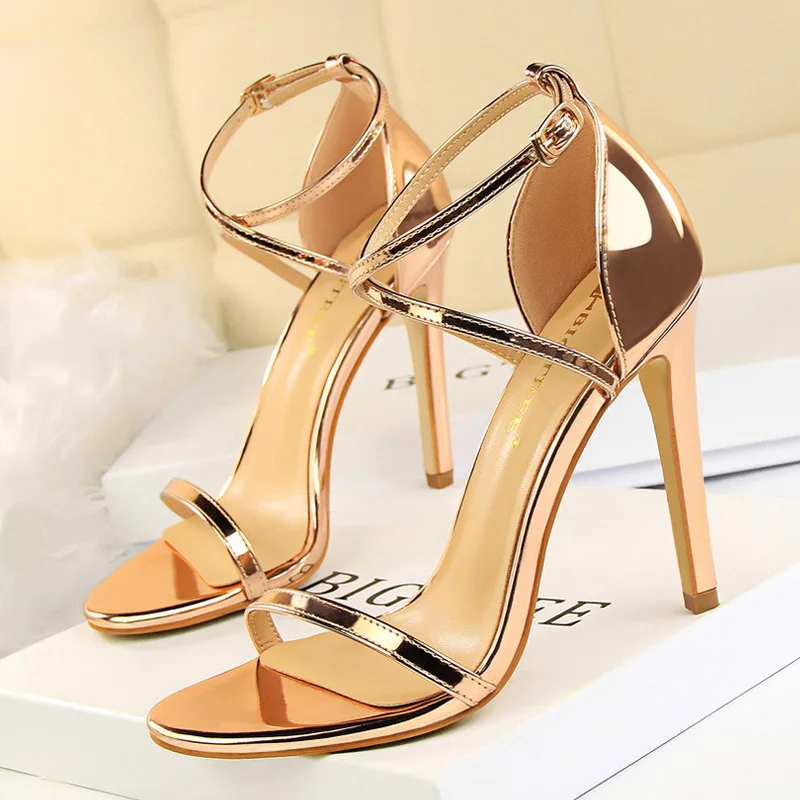 2024 Buckle Strap High Heels – 11cm Stiletto Sandals for Women, Sexy Party Pumps