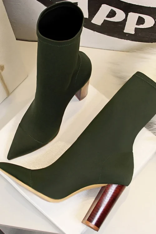 Sexy Stretch Sock Ankle Boots for Wom...