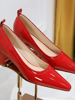 2024 New Mid Heel Patent Leather Pump...