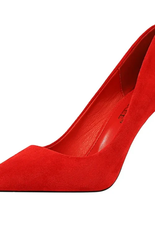 Suede Stiletto Pumps – 9cm High Hee...